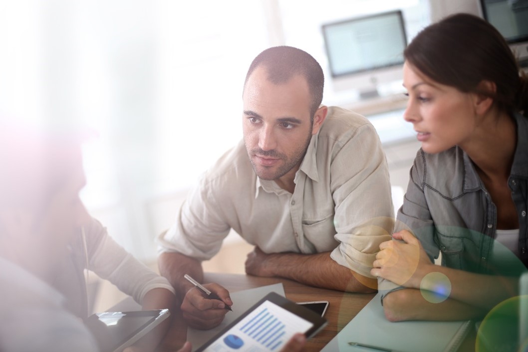 image of man and woman getting financial advice